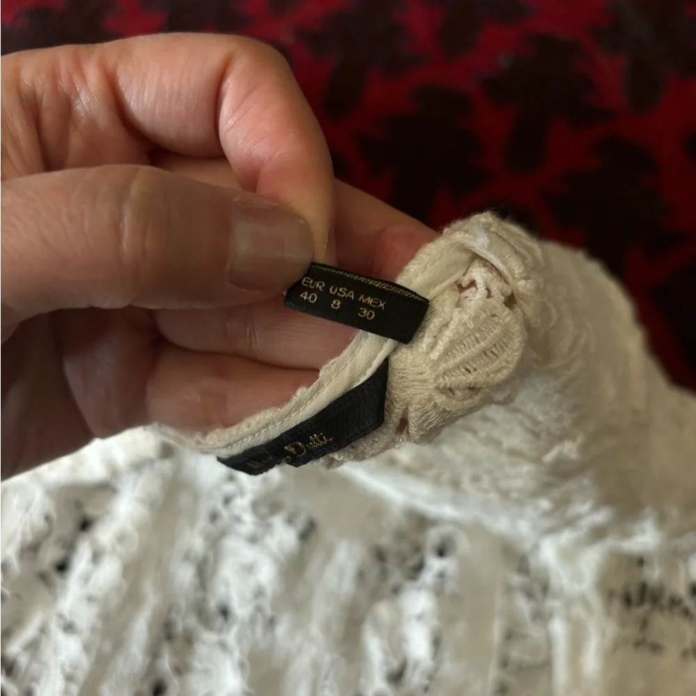 Massimo Dutti cotton floral lace top - Picture 3 of 10